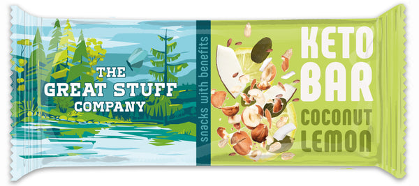 Baked Keto Bar - Hazel & Coconut, Lemon - 12 x 40g bars