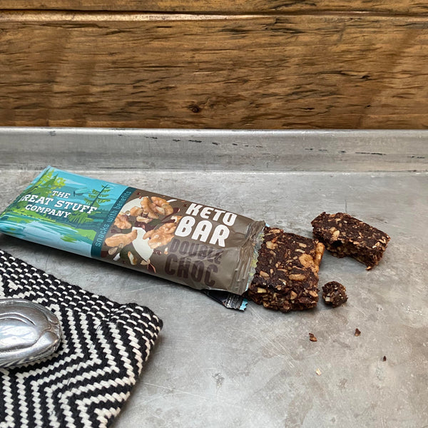 Baked Keto Bar - Double Choc & Walnuts - 12 x 40g bars