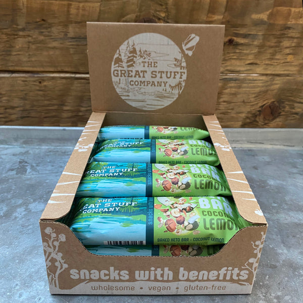 Baked Keto Bar - Hazel & Coconut, Lemon - 12 x 40g bars