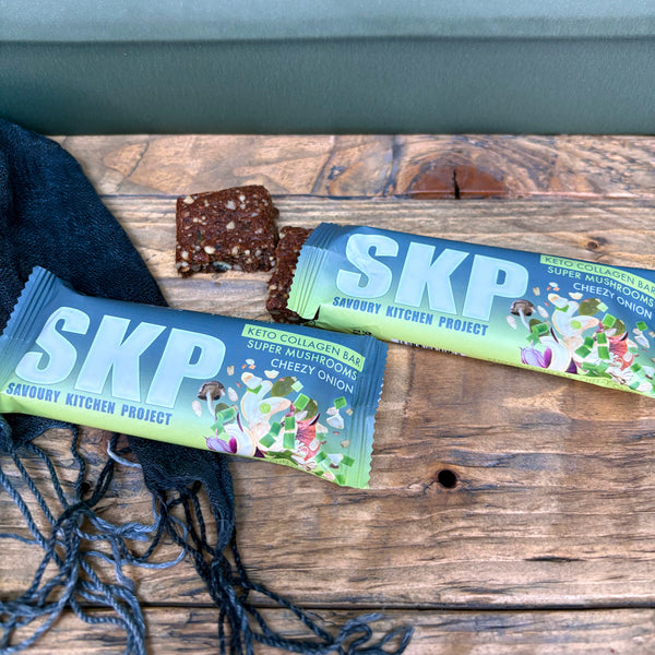 SKP - Savoury Kitchen Project - Collagen Bar - Super Mushroom & Cheezy Onion, 12 bars