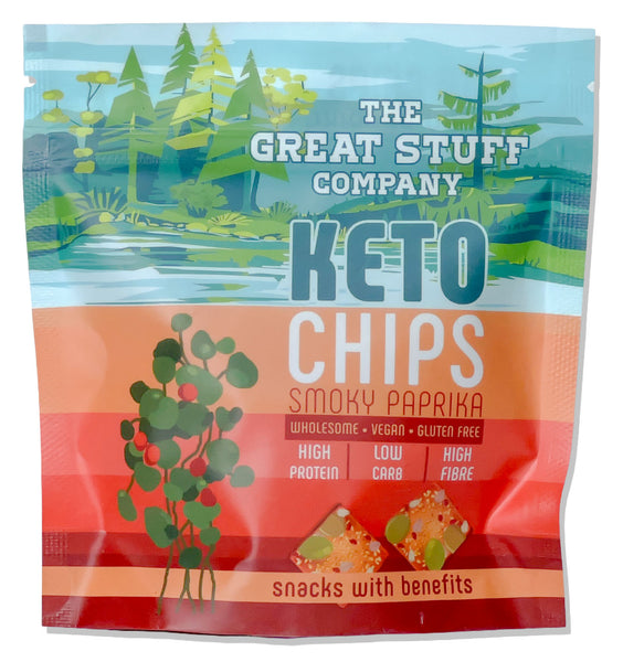 Keto Chips - Gluten-Free Cracker - Smoky Paprika - 60g bag