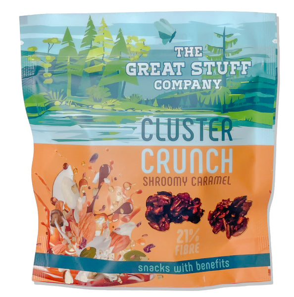 Cluster Crunch - Almond -Shroomy Caramel with adaptogenic mushrooms and Protein Crispies - NEW!
