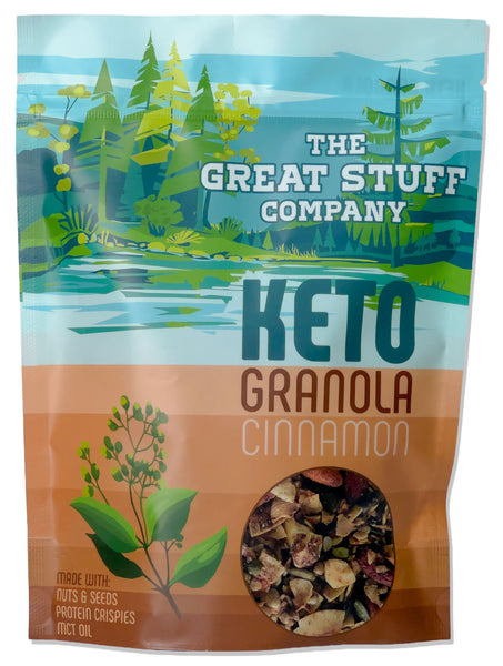 Keto Granola with MCT oil and Protein Crispies- Cinnamon - 330g bag