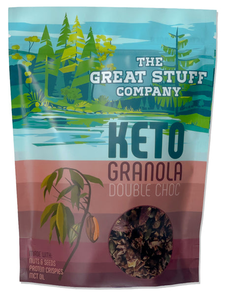 Keto Granola with MCT oil and Protein Crispies- Double Choc - 330g bag