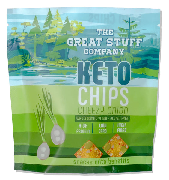 Keto Chips - Gluten-Free Cracker - Cheezy Onion - 60g pouch