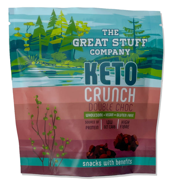 Keto Crunch - Double Choc with Hazel Nuts - 60g pouch, NEW!