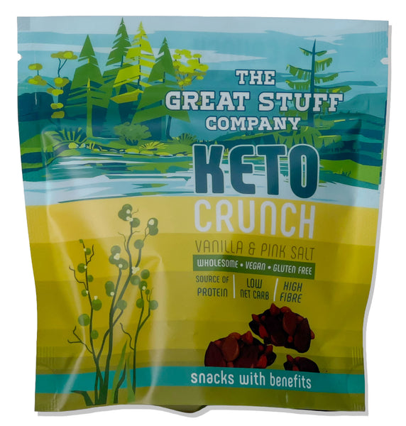 Keto Crunch - Vanilla Choc - Pink Salt & Almonds - 60g pouch