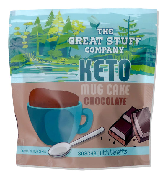 New Easy Keto Mug Cakes Baking Mix - 180g for 4 Mug Cakes - Chocolate
