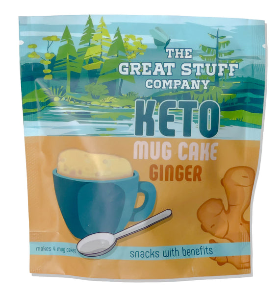 New Easy Keto Mug Cakes Baking Mix - 180g for 4 Mug Cakes - Ginger