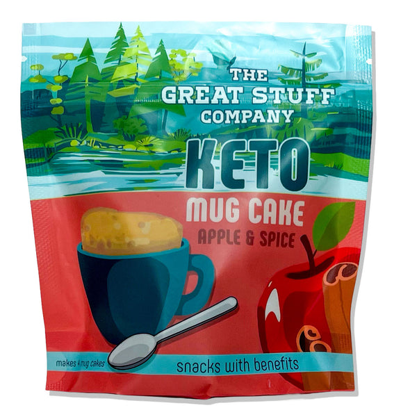 New Easy Keto Mug Cakes Baking Mix - 180g for 4 Mug Cakes - Apple & Cinnamon