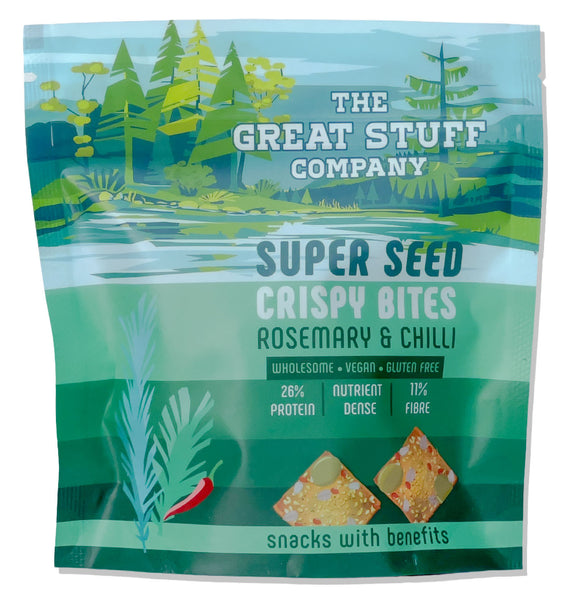 Super Seed Crispy Bites with Rosemary & Chilli - Gluten Free Cracker - 60g