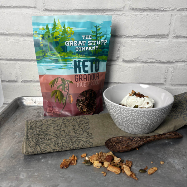 Keto Granola with MCT oil and Protein Crispies- Double Choc - 330g bag