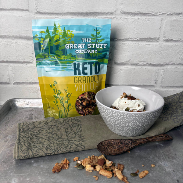 Keto Granola with MCT oil and Protein Crispies- Vanilla - 330g