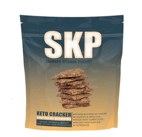SKP Savoury Kitchen Project - Functional Cracker - Adaptogenic Mushrooms - 60g bag