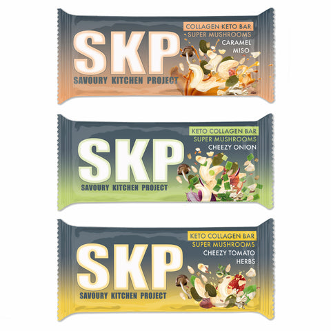 SKP - Savoury Kitchen Project - Collagen Bar - Mixed Flavours - 12 x 40g bars