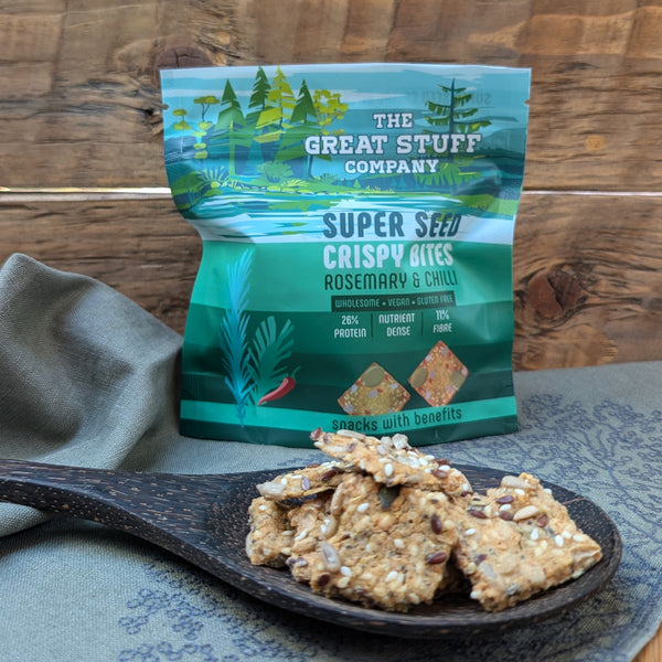 Super Seed Crispy Bites with Rosemary & Chilli - Gluten Free Cracker - 60g