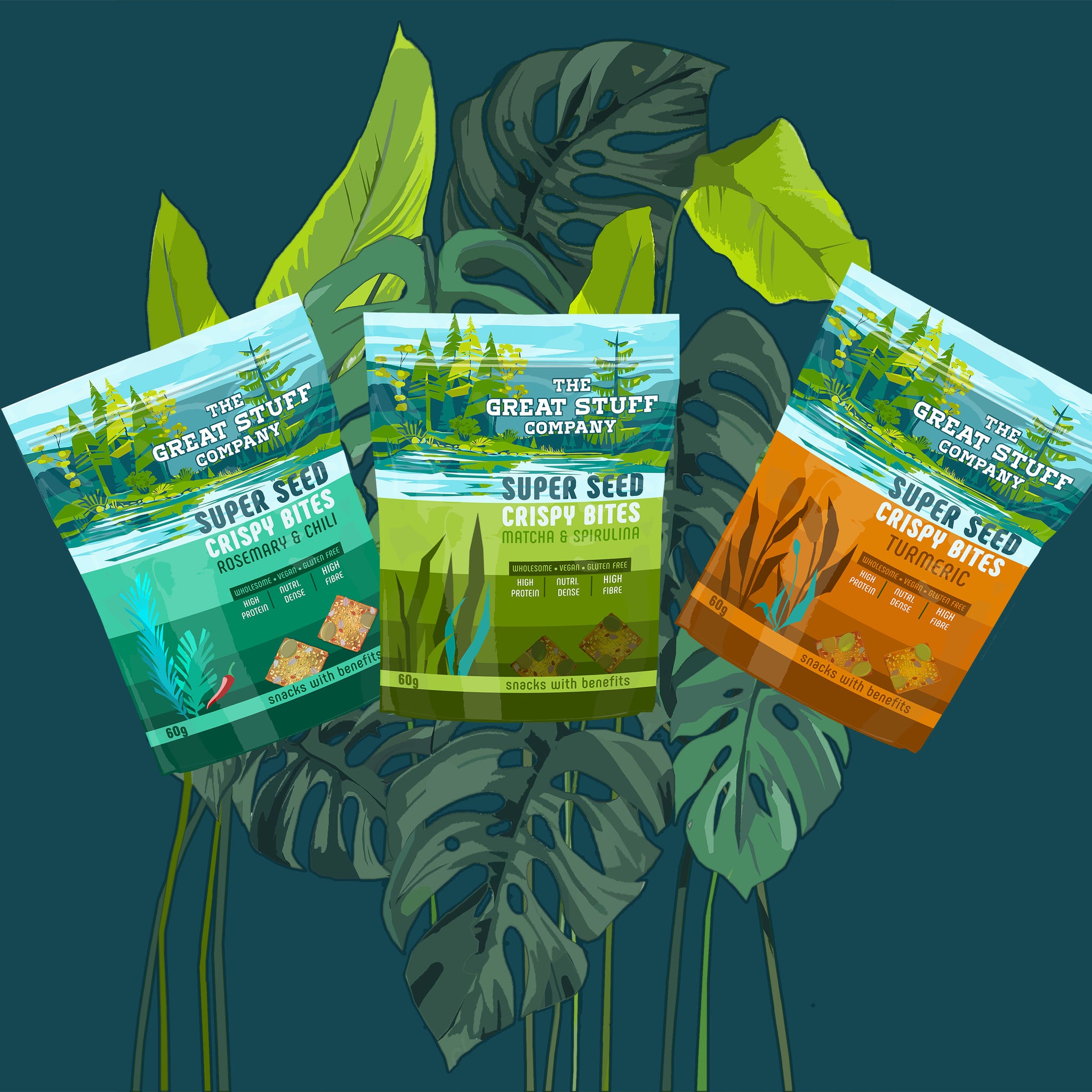 Super Seed Bites Selection Box - 3 Flavours - 10 x 60g bags - Gluten Free