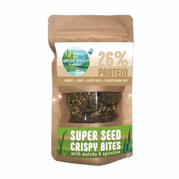 Super Seed Crispy Bites with Matcha & Spirulina - 10 bags - free shipping