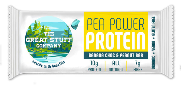 Pea Power Protein Bar - Banana Choc with Peanuts - box of 16