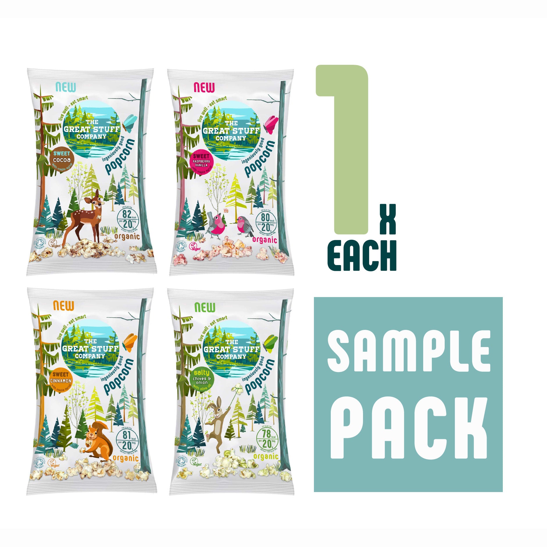 Sample Pack - Popcorn, free shipping
