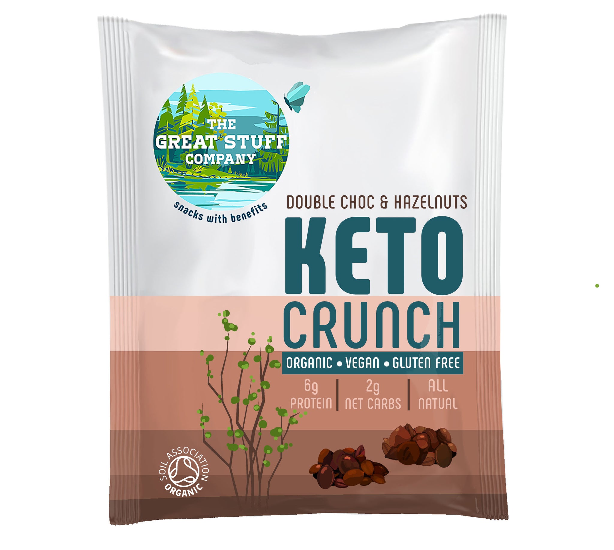 Keto Crunch - Double Choc with Hazel Nuts - 40g pack of 10