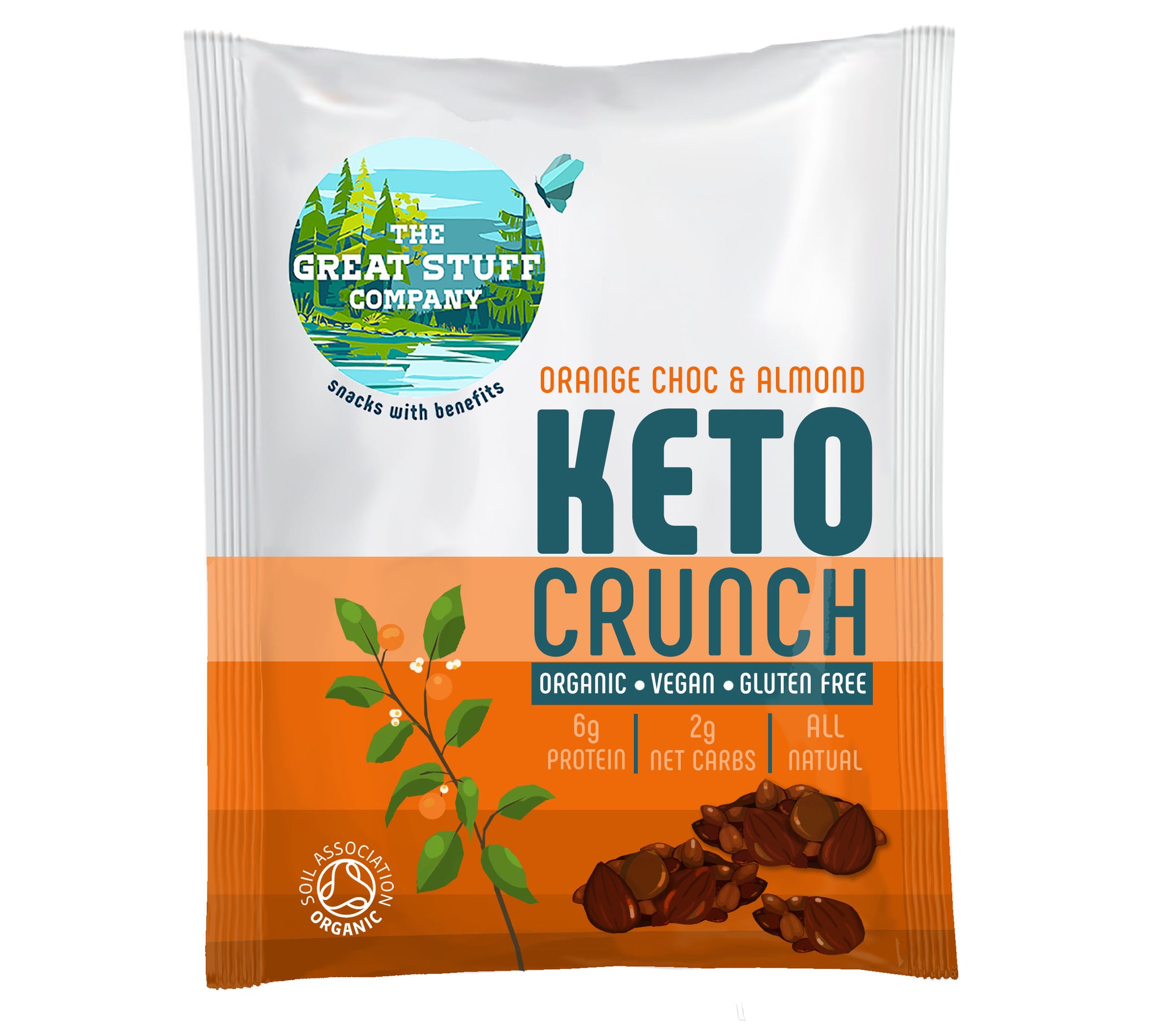 Keto Crunch - Orange Choc & Almond  - pack of 10