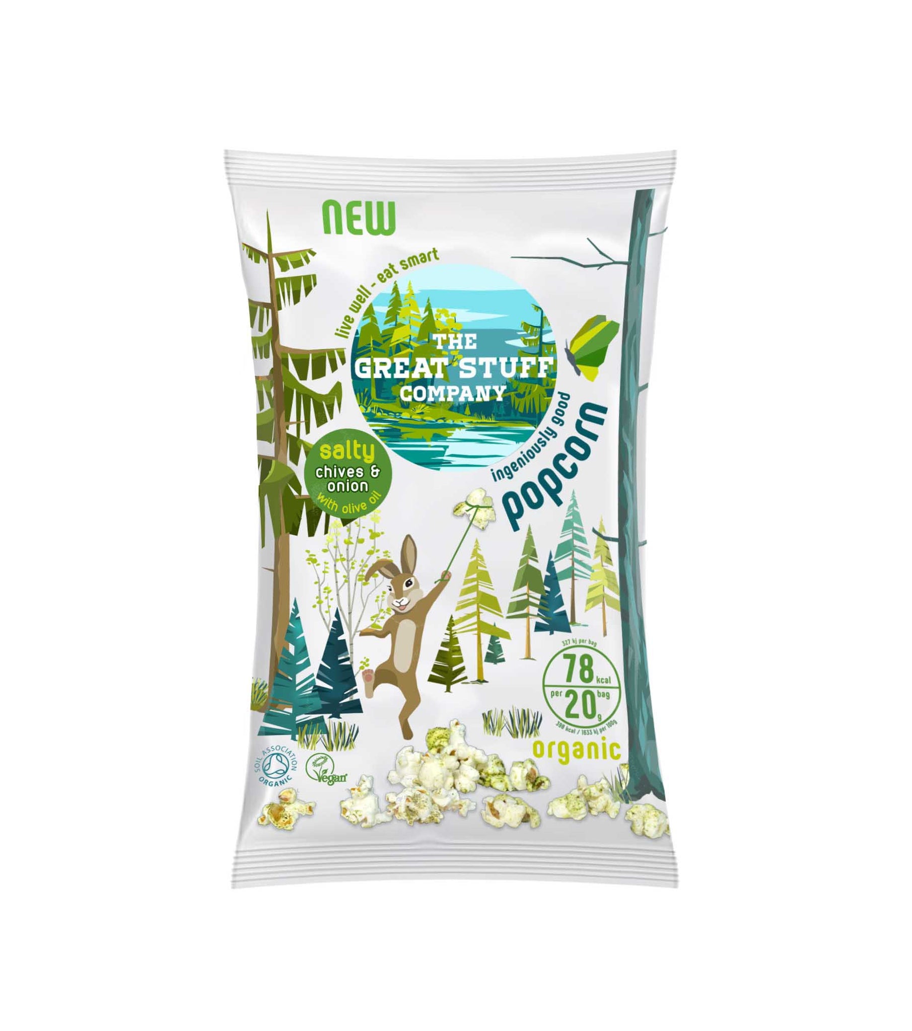Salty Chives & Onion Popcorn (Organic) - free shipping